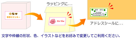 ラッピング用・装飾用ラベルとして