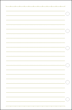 横罫メモ テンプレート詳細 リフィルシート メモ ミニ6穴サイズ A4
